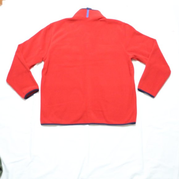 Polo Ralph Lauren Polar Tech Fleece 1/2 Button Knit Pullover polartec Red Blue - Picture 2 of 10